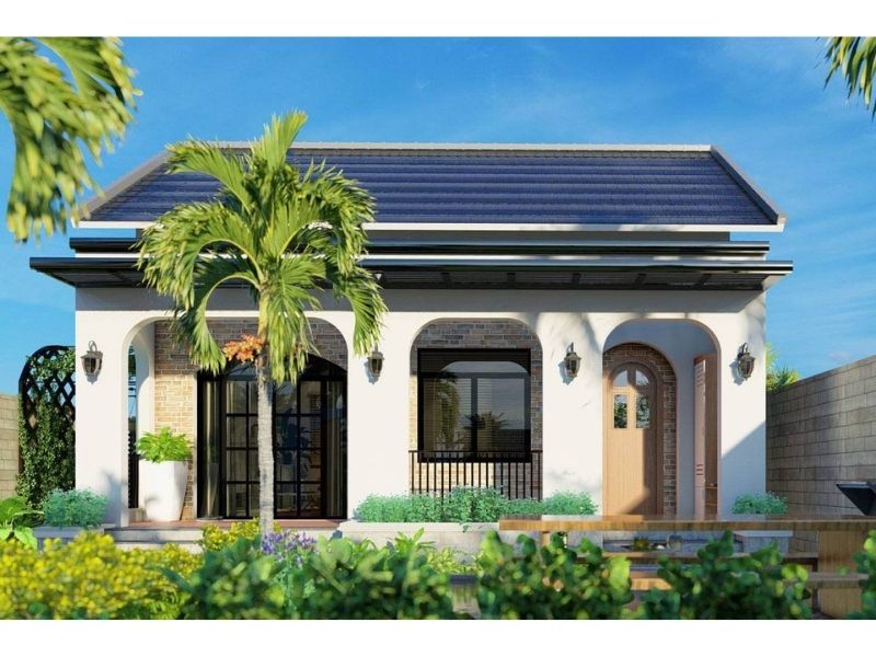 Tham khảo mẫu nhà vườn 800m2 cấp 4 đơn giản, sang trọng
