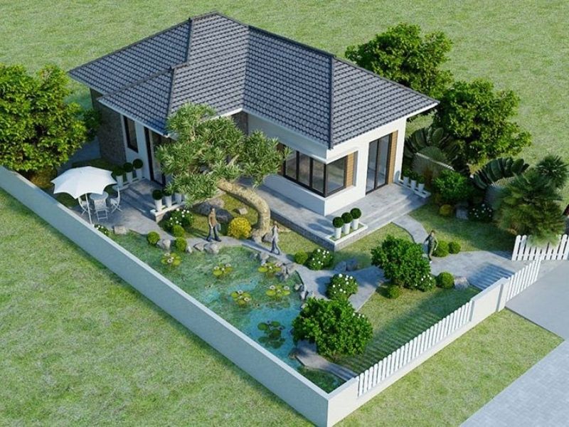 Tư vấn cách bố trí nhà vườn 800m2 đẹp và tiện nghi