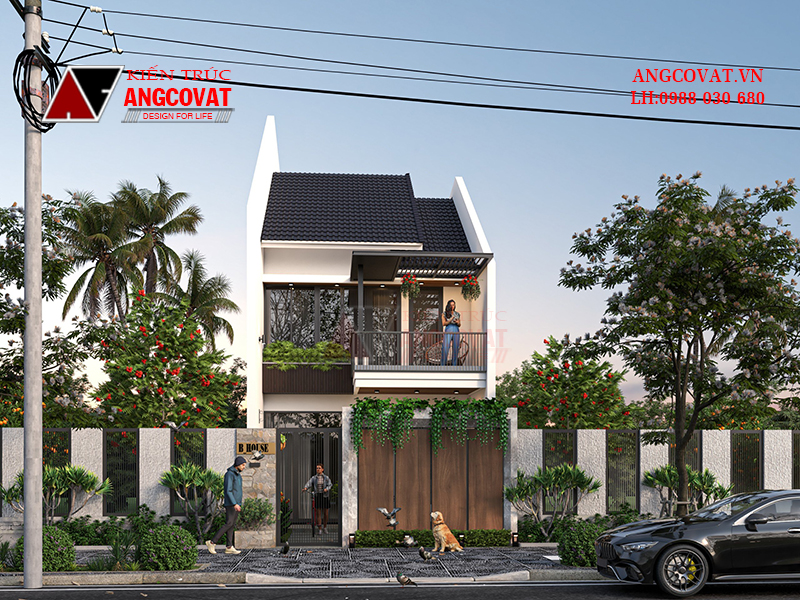 Tham khảo mẫu thiết kế nhà 6x18m 2 tầng mái Thái độc đáo