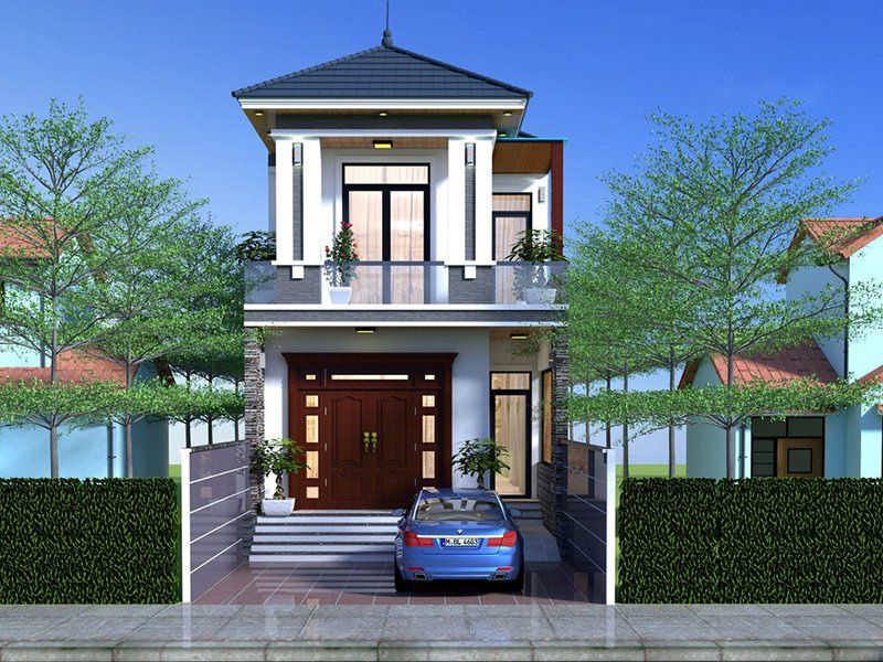 Kiến trúc tân cổ điển tối giản, thanh thoát trong mẫu nhà rộng 6m dài 18m