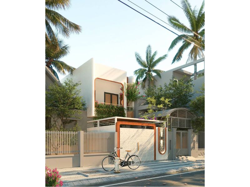Màu sắc tươi sáng trong mẫu nhà mặt tiền 6m 2 tầng