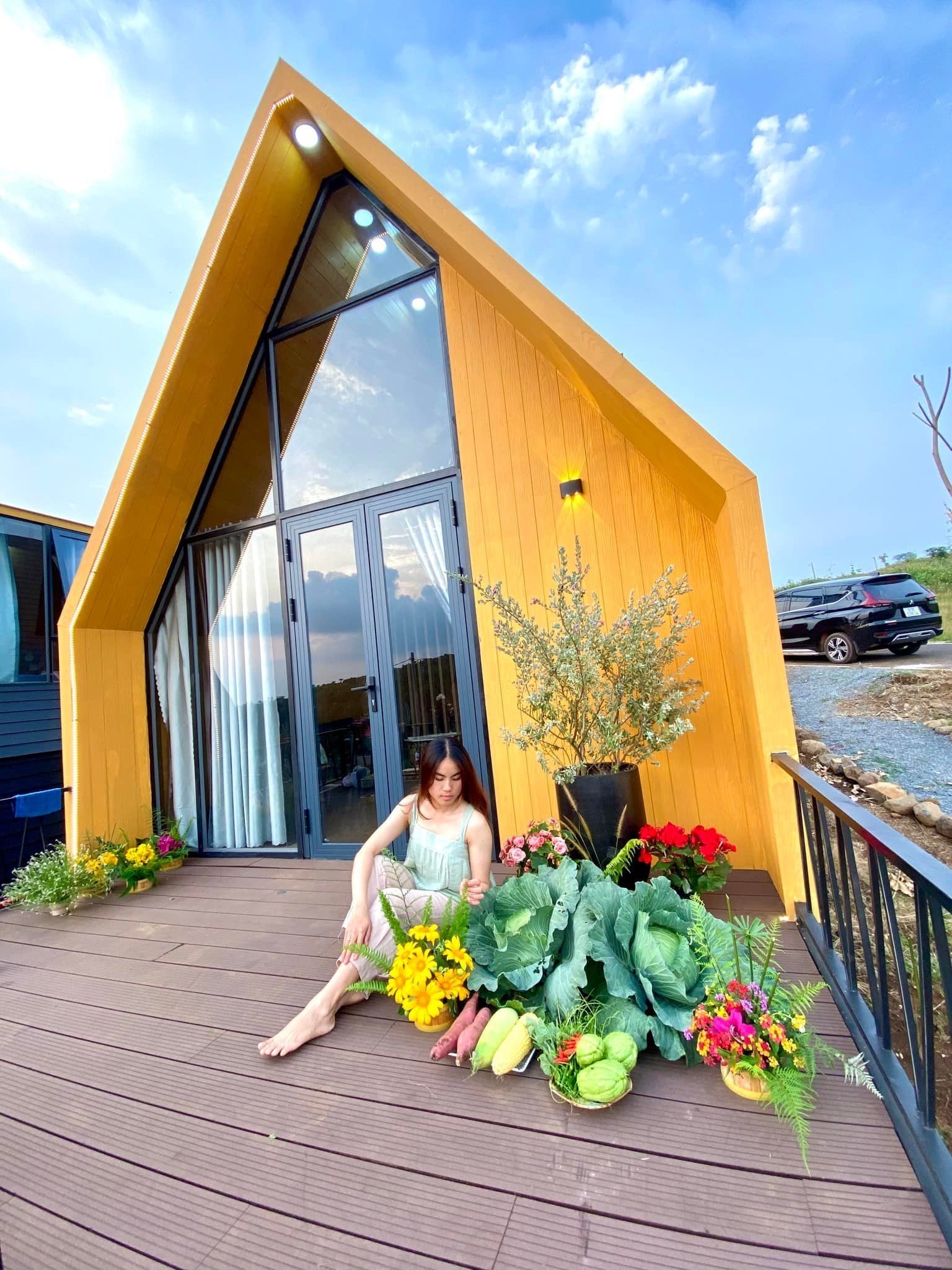 hình ảnh mẫu bungalow tam giác đẹp trong khu nghỉ dưỡng