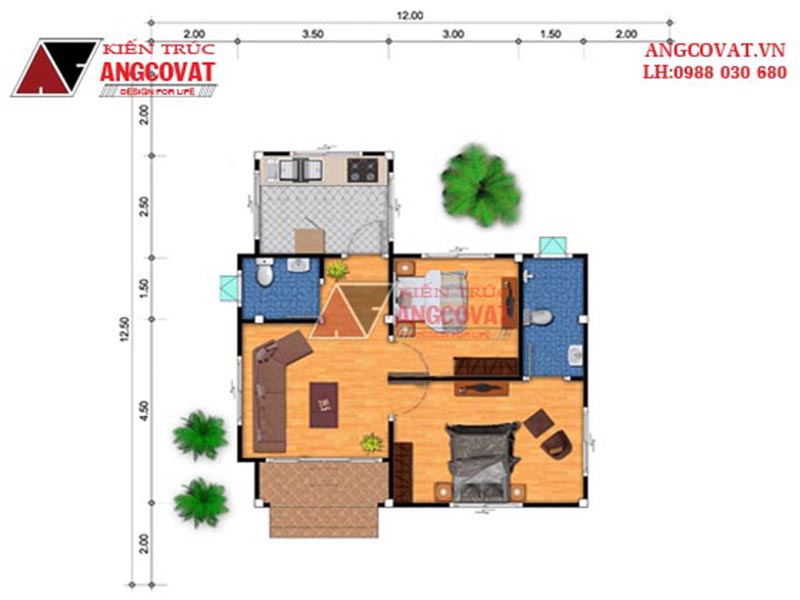 Nhà cấp 4 nhỏ xinh diện tích 160m2 4 phòng ngủ mái bằng ở Thái Nguyên  BT217027