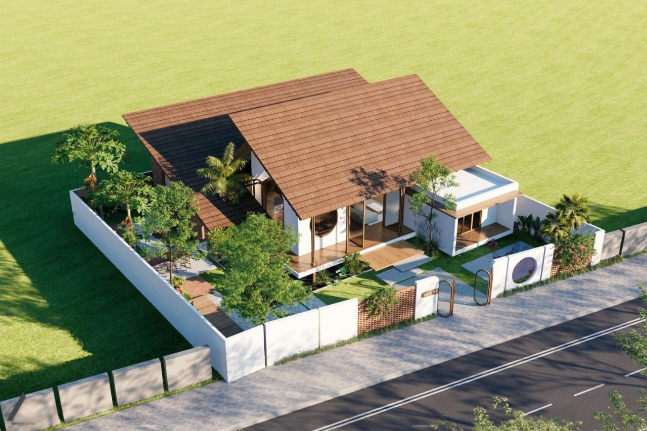 Ý tưởng thiết kế nhà 1 tầng 5 phòng ngủ cho đại gia đình 