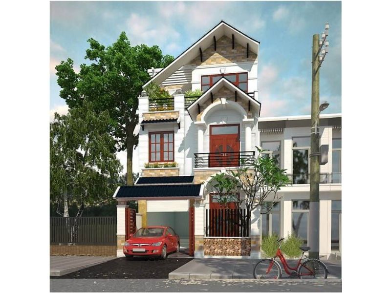 Tham khảo mẫu nhà rộng 7m dài 15m 3 tầng tân cổ điển với đường nét đơn giản, tinh tế và gam màu trung tính thanh lịch