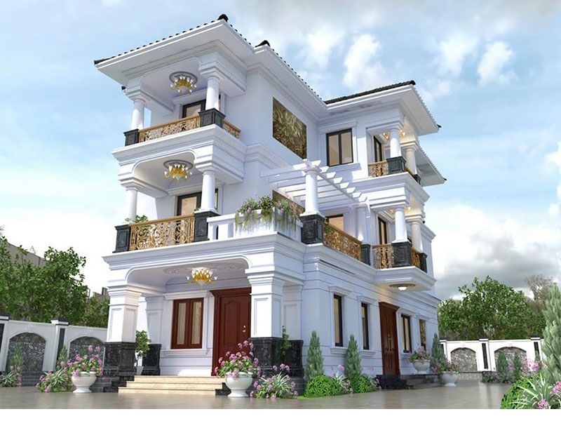 Sự kết hợp hài hòa trong thiết kế và màu sắc trung tính tạo nên vẻ đẹp sang trọng, cuốn hút của mẫu nhà 7x15m 3 tầng