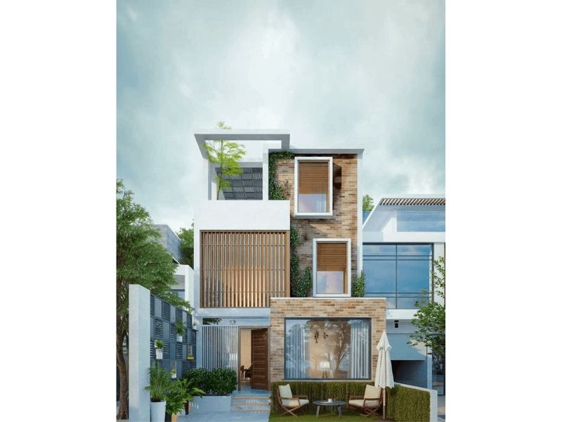Ý tưởng thiết kế nhà rộng 7m dài 15m 3 tầng hiện đại, sang trọng