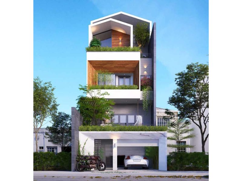 Ý tưởng thiết kế nhà 7x15m 3 tầng kết hợp hài hòa giữa kiến trúc và thiên nhiên