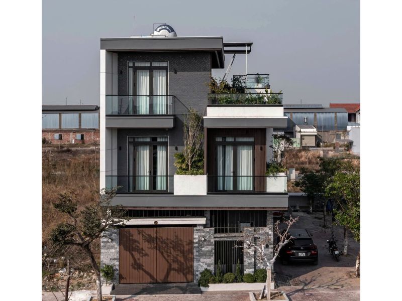Thiết kế nhà rộng 7m dài 15m 3 tầng hiện đại, sang trọng