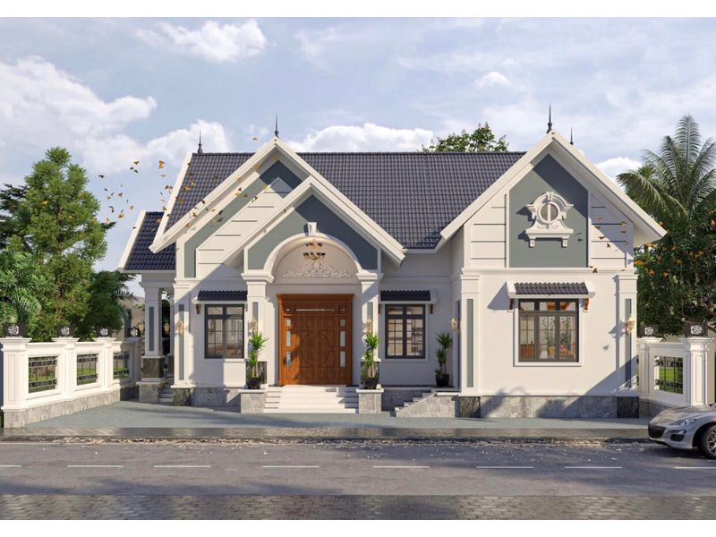 Nhà cấp 4 3 phòng ngủ 1 phòng thờ mặt tiền 12m sâu 10m 