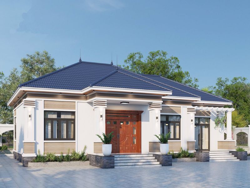 Xu hướng xây nhà cấp 4 3 phòng ngủ ở quê dành cho gia chủ có khuôn đất rộng 