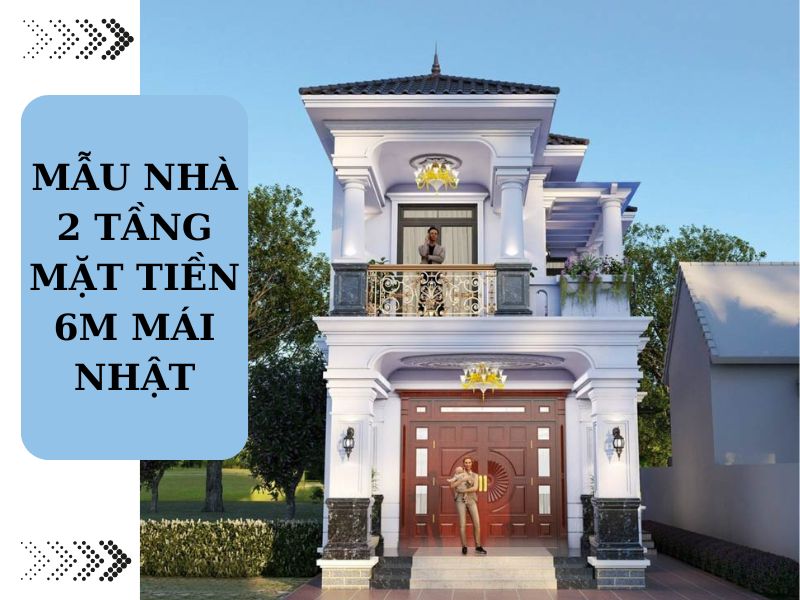 Kiến trúc đơn giản, tinh tế trong mẫu nhà 2 tầng mái Nhật tân cổ điển 