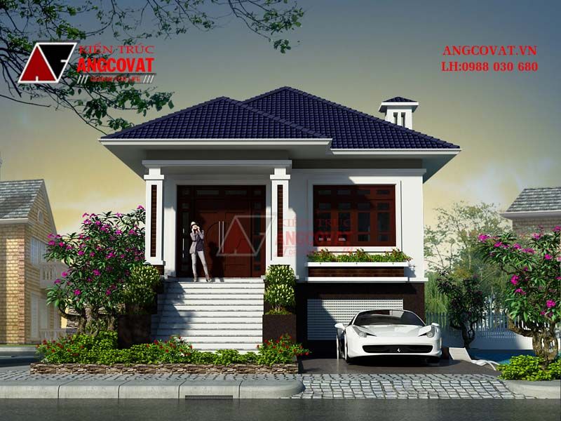 Bản vẽ nhà cấp 4 có tầng hầm lửng 
