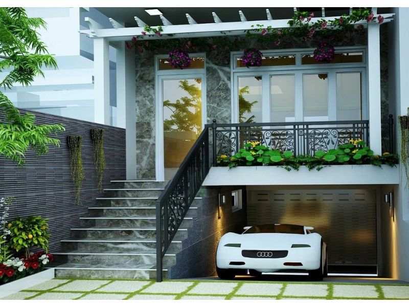 Xây tầng hầm lửng cho nhà 3 tầng 4 phòng ngủ 