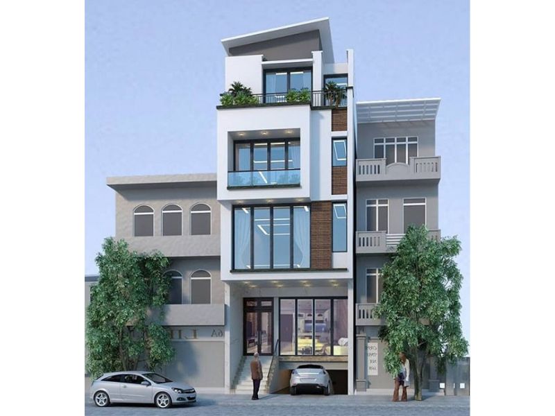 Nhà phố 4 tầng 5 phòng ngủ có tầng bán hầm 
