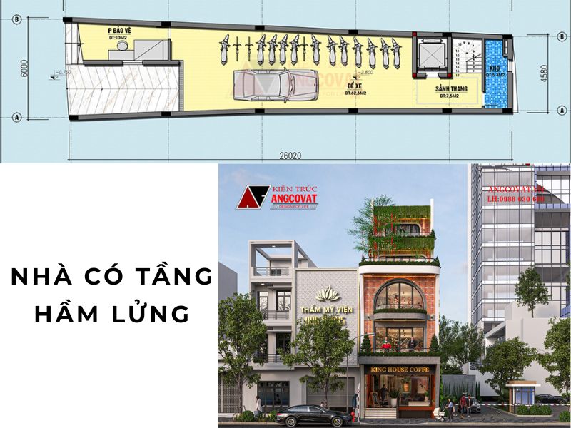 Tư vấn cách bố trí công năng tầng hầm lửng 