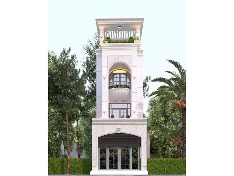 Xây nhà 4 tầng 50m2 tân cổ điển