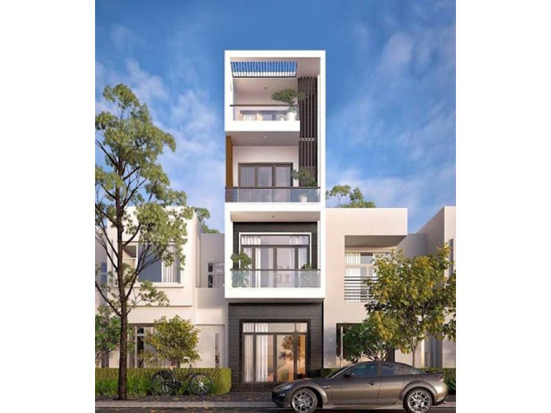 Mẫu nhà 4 tầng 50m2 vừa đẹp vừa tiết kiệm