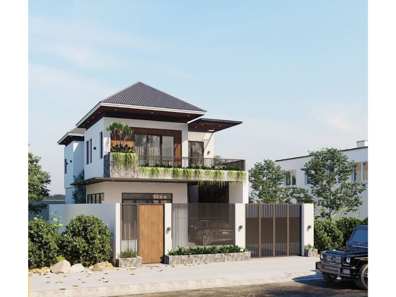 Phương án xây nhà 3 tỷ 2 tầng mái Nhật 10x15m 