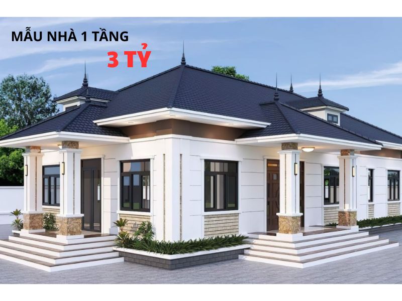 Phương án 3 tỷ xây nhà 1 tầng 130 - 200m2 