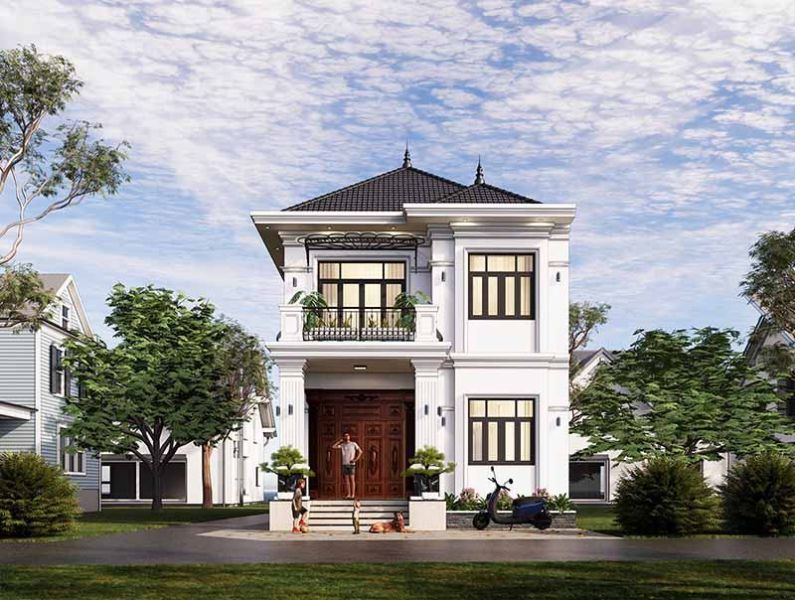 Xây nhà 3 tỷ tân cổ thanh lịch 