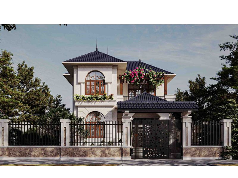 Chi phí 3 tỷ xây nhà 2 tầng mái Nhật trọn gói cả nội thất sang trọng 