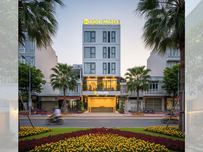 Phong cách độc đáo trong mẫu nhà nghỉ 5 tầng