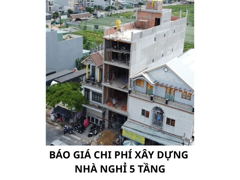 Báo giá chi phí xây dựng nhà nghỉ 5 tầng