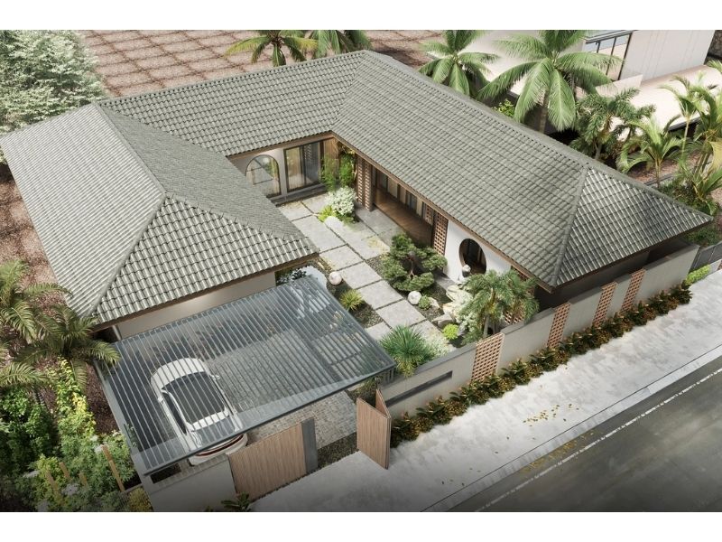 Thiết kế nhà tam hợp viện hình chữ U đặc trưng