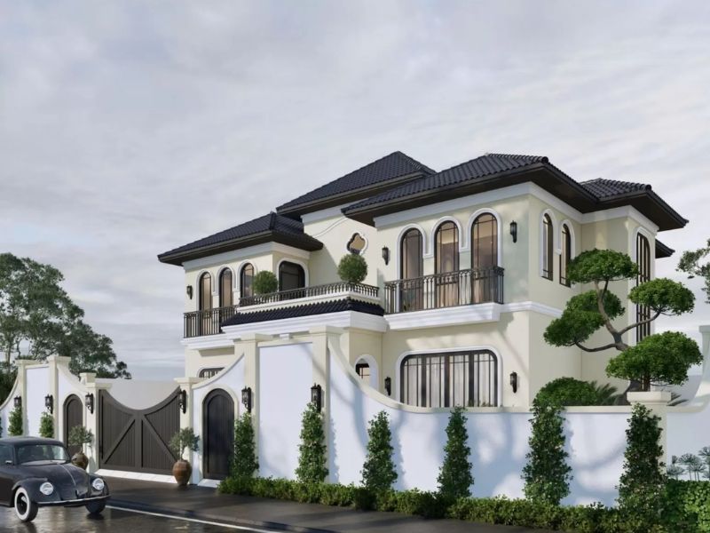 Hệ mái Nhật vừa tăng sự cao ráo, bề thế vừa hỗ trợ thoát nước, cách nhiệt hiệu quả 