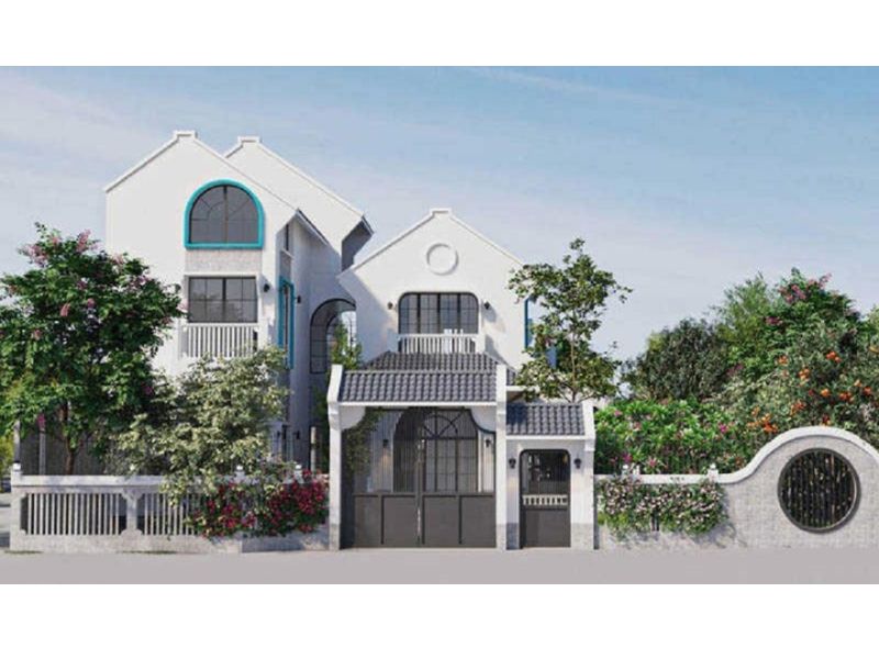 Mẫu nhà 2 tầng phong cách indochine mang cảm xúc tươi mới, trẻ trung phù hợp xu hướng xây dựng 