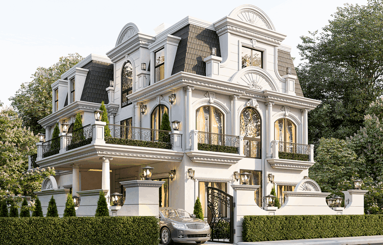 Mẫu biệt thự nhà 3 tầng 300m2 sang trọng thể hiện phong cách sống đăng cấp chi phí 7,5 tỷ đồng