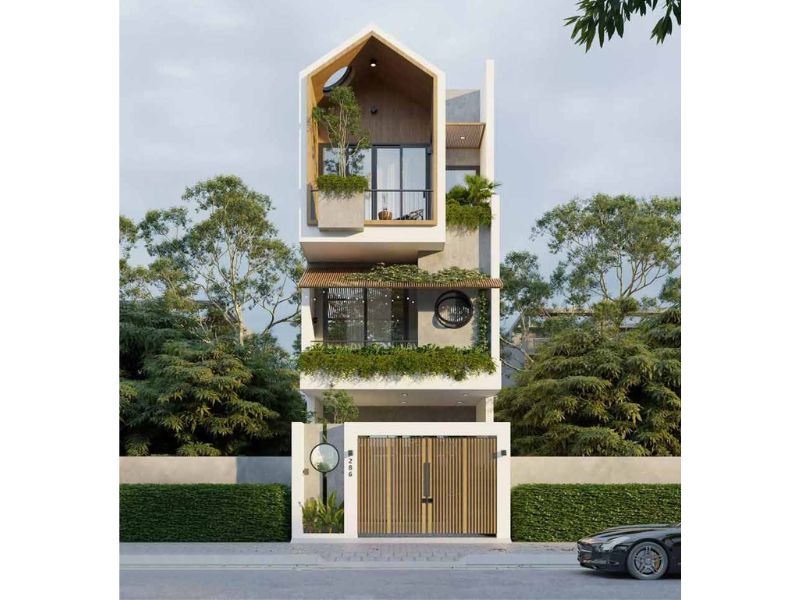Mẫu nhà 3 tầng mặt phố diện tích sàn 100m2 chi phí 2 tỷ