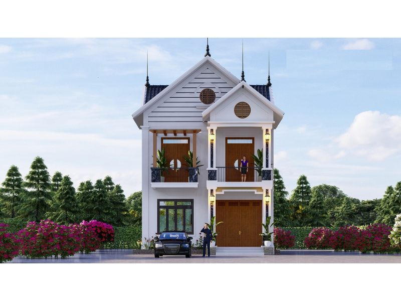 Công trình nhà mái Thái hiện đại 8x12m