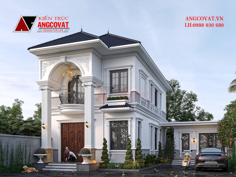 Nhà 2 tầng kiến trúc tân cổ điển 80m2