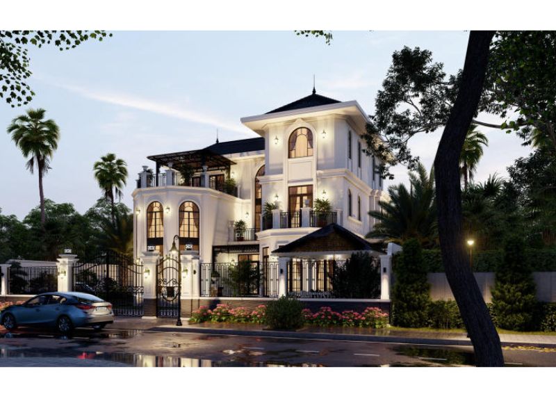 Thiết kế biệt thự indochine với kiến trúc vòm tạo nét đẹp duyên dáng, uyển chuyển 