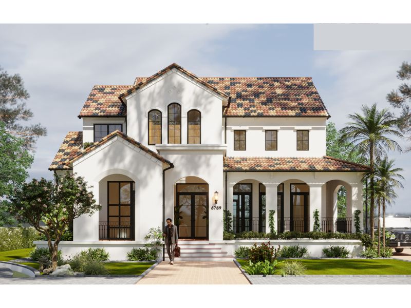 Hình ảnh biệt thự phong cách địa trung hải đầy phóng khoáng, mạnh mẽ 