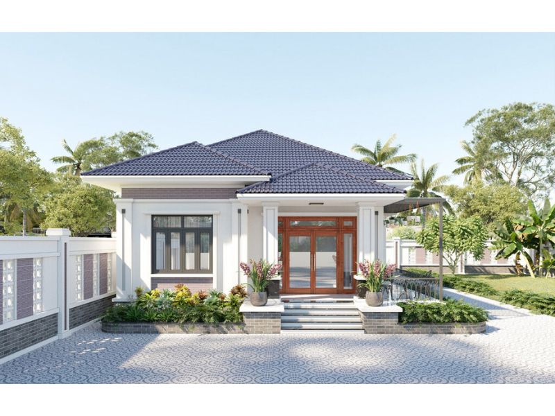 Mẫu nhà mái Nhật 9x12 toát lên vẻ đẹp thanh thoát, mềm mại