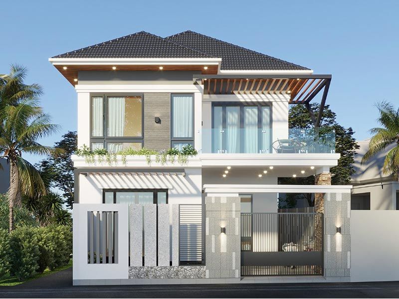 Kiến trúc đơn giản nhưng sang trọng của mẫu nhà mái Nhật 9x12
