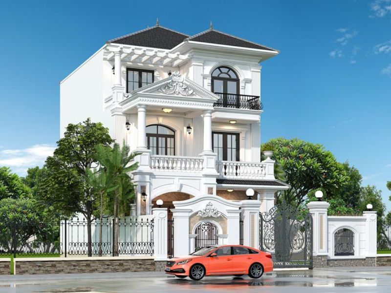 Mẫu nhà mái Nhật 9x12 tân cổ điển sang trọng