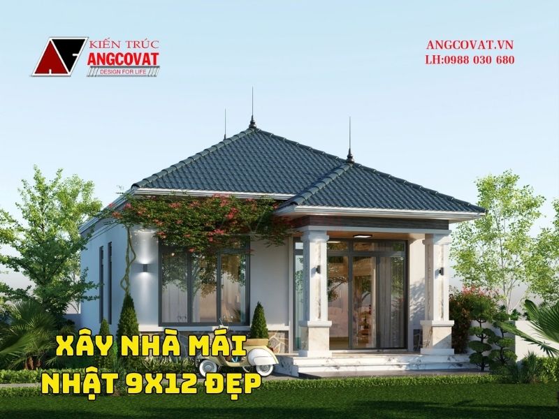 Mẫu nhà mái Nhật 9x12 phù hợp cho mọi gia đình