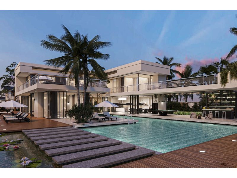 Biệt thự 2 tầng có hồ bơi tạo nên phong cách sống của gia chủ