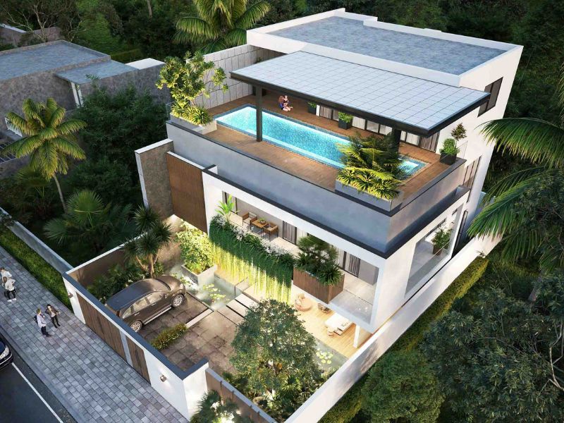 Cuộc sống xa hoa, sang trọng trong ngôi biệt thự có hồ bơi 3 tầng
