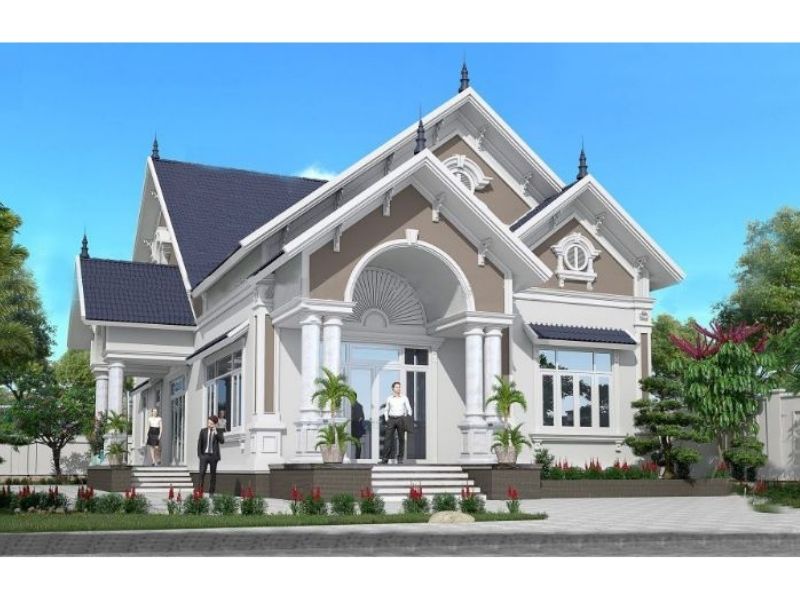 Nhà 1 tầng 4 phòng ngủ mái Thái đẹp thu hút mọi ánh nhìn