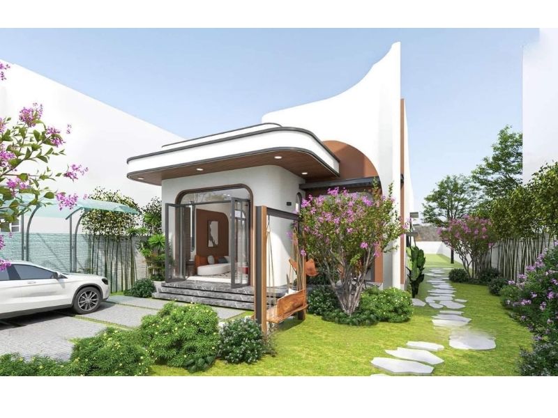 Thiết kế mẫu nhà 1 tầng 4 phòng ngủ 150m2 đậm chất hiện đại