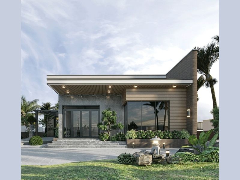 Xu hướng thiết kế mẫu nhà 1 tầng 4 phòng ngủ 150m2 đơn giản nhưng tinh tế