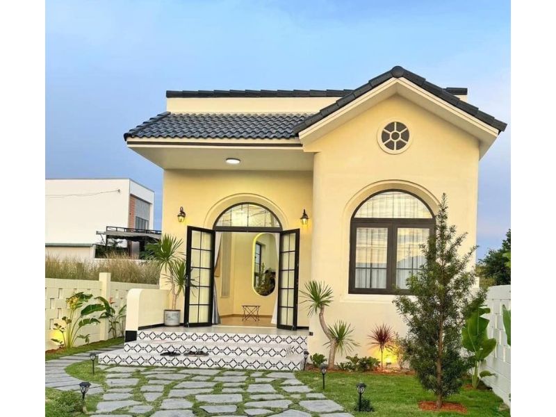 Tư vấn mẫu biệt thự sân vườn 500m2 1 tầng nhỏ xinh, tiết kiệm chi phí