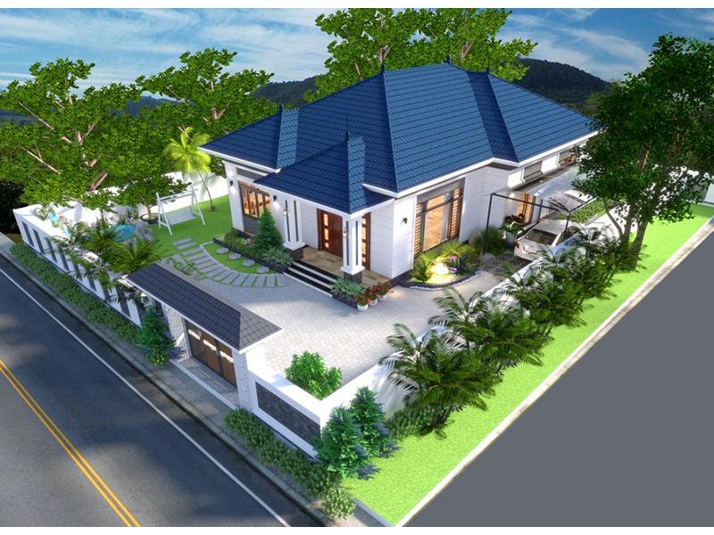 Biệt thự sân vườn 500m2 bố trí không gian hài hòa, khoa học tạo sự thuận tiện, thoải mái