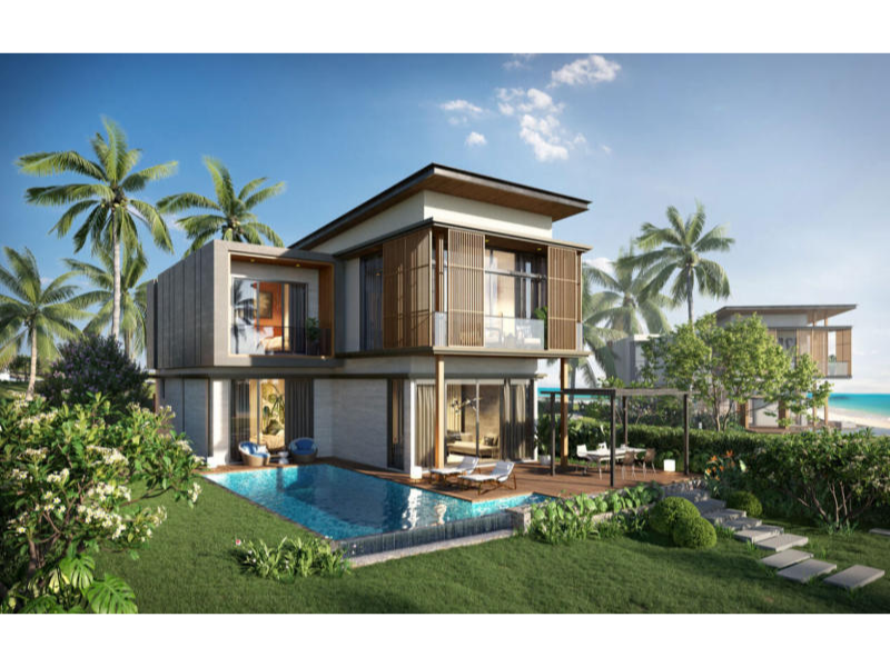 Vẻ ngoài sang trọng xa hoa của công trình biệt thự sân vườn 250m2