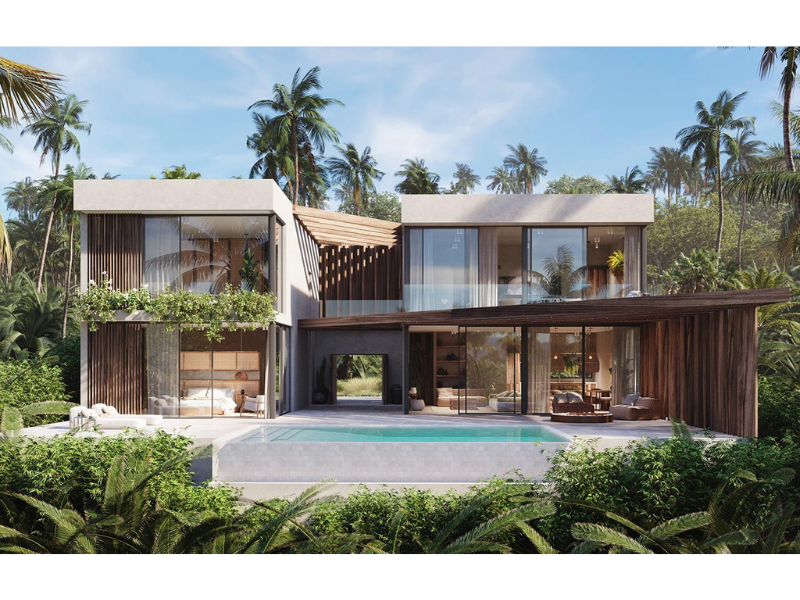 Biệt thự sân vườn 500m2 2 tầng hiện đại kiểu nghỉ dưỡng có không gian mở kết nối thiên nhiên tạo sự thoải mái, thư giãn